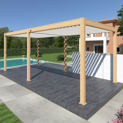 Pergola bioclimatique piscine pool house 3x6M