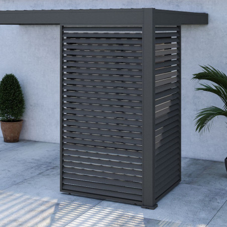 Panneau brise-vent pergola bioclimatique anthracite