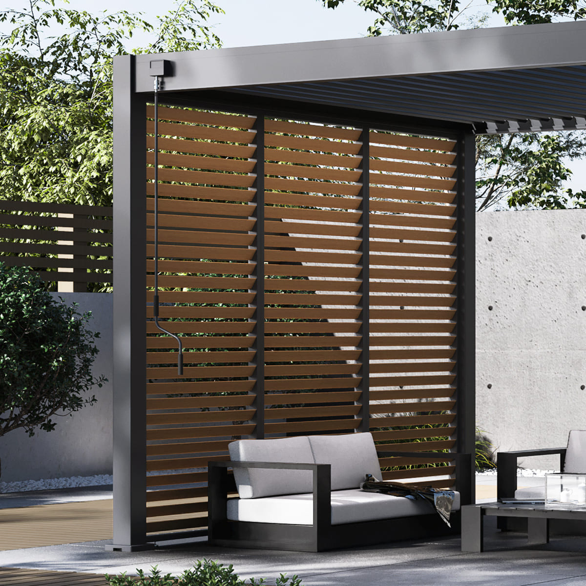 Panneau brise-vue 1M accessoire pour pergola bioclimatique