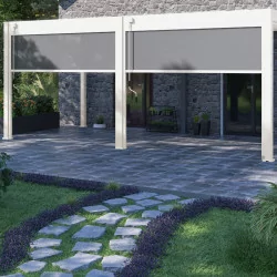 Store latéral blanc 3M pergola bioclimatique