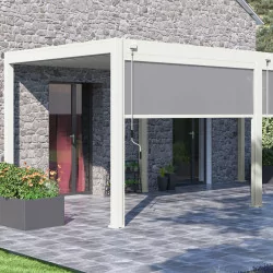 Store latéral blanc 3M pergola bioclimatique
